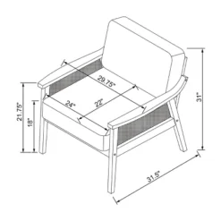 Westbury Cane Lounge Armchair Beige - Threshold™ -Every Space Store GUEST 670f5171 f111 45d4 9304 c584b692719e