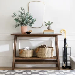 Haverhill Wood Console Table Weathered Brown - Threshold™ -Every Space Store GUEST 68bfc5b6 4dc4 4d11 85a5 2a979d37b911