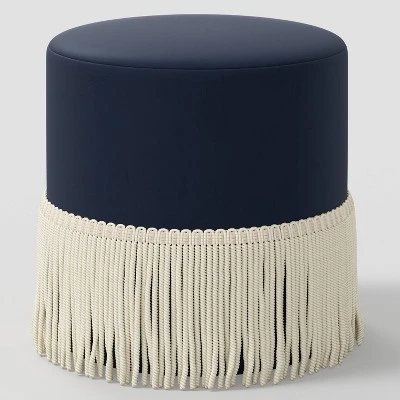 Fringe Drum Ottoman In Velvet - Threshold™ 7 Fringe Drum Ottoman In Velvet - Threshold™ - Image 5