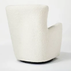 Kessler Swivel Accent Chair Cream Faux Shearling - Threshold™ Designed With Studio McGee: Luxury Glam Furniture, No Assembly Required -Every Space Store GUEST 690f2370 fdfd 4cee a9b5 8e6bfd0ff4b0