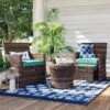 Halsted 5pc Wicker Small Space Patio Furniture Set - Threshold