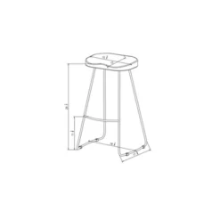 Hull Low Back Barstool Wood/Metal - Threshold -Every Space Store GUEST 6c2e1477 e337 442b bbe5 b0d0bcb80346
