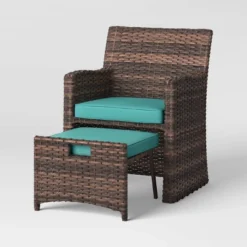 Halsted 5pc Wicker Small Space Patio Furniture Set - Threshold -Every Space Store GUEST 6c98a51f 7020 4c1a ae2d db726576d1ba