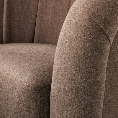 Channeled Curved Back Accent Chair Velvet - Threshold™ Designed With Studio McGee 6 Channeled Curved Back Accent Chair Velvet - Threshold™ Designed With Studio McGee - Image 4