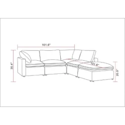 5pc Allandale Modular Sectional Sofa Set - Project 62™ -Every Space Store GUEST 6fe5734f a99e 4188 b902 bcc9240740b5