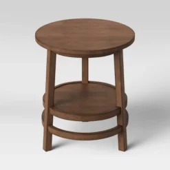 Haverhill Round Wood End Table Weathered Brown - Threshold™ -Every Space Store GUEST 771341e0 b723 4f2f 9379 9af75f85b192