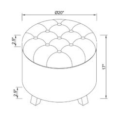 Tufted Round Storage Ottoman - Threshold -Every Space Store GUEST 77709614 17c9 4d77 a778 ff7c6a2478bf