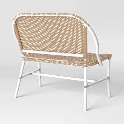 Suffield Wicker Patio Bench With Back - Threshold™ 5 Suffield Wicker Patio Bench With Back - Threshold™ - Image 3