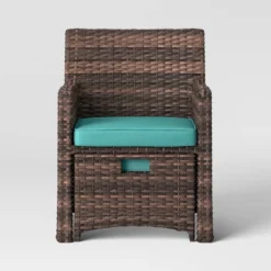 Halsted 5pc Wicker Small Space Patio Furniture Set - Threshold -Every Space Store GUEST 7da52616 f807 45db b6ea bca278143673