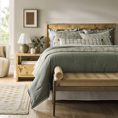 Ogden Nightstand Brown - Threshold™ Designed With Studio McGee: Woodgrain, Open Shelf, Veneer Surface 3 Ogden Nightstand Brown - Threshold™ Designed With Studio McGee: Woodgrain, Open Shelf, Veneer Surface