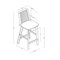 Linden Modified Windsor Wood Counter Height Barstool - Threshold™ Designed With Studio McGee -Every Space Store GUEST 83440ad4 363c 45f5 885d 6fc3fbd62724