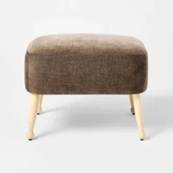 Corallina Upholstered Wooden Ottoman Natural Wood/Dark Brown - Threshold™ Designed With Studio McGee -Every Space Store GUEST 84718365 7e7e 49cb b5df 6c3de4dd82f9