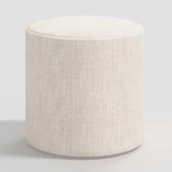 Round Thalia Ottoman Linen - Skyline Furniture -Every Space Store GUEST 849e73d8 5f9e 439a 8e1d 4e2f351a41be