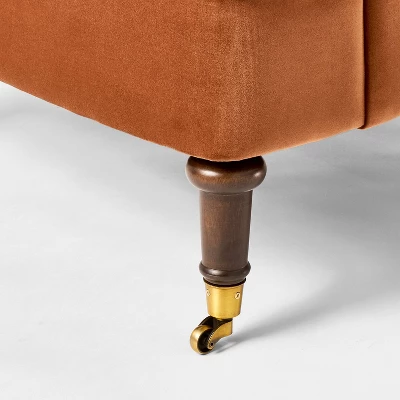 Mercer Rolled Upholstered Armchair With Casters - Threshold™ Designed With Studio McGee 6 Mercer Rolled Upholstered Armchair With Casters - Threshold™ Designed With Studio McGee - Image 4