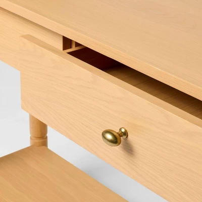 48" Modern Wooden Console Table With Drawer Brown - Threshold™ Designed With Studio McGee 5 48" Modern Wooden Console Table With Drawer Brown - Threshold™ Designed With Studio McGee - Image 3