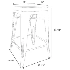 Set Of 2 24" Carlisle Metal Counter Height Barstool - Threshold™ -Every Space Store GUEST 91e0f699 886c 4f22 8477 2dde73c1a713