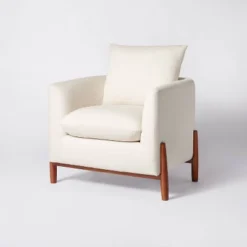 Elroy Faux Shearling Accent Chair With Wood Legs - Threshold™ Designed With Studio McGee -Every Space Store GUEST 92cdde9c f944 4b57 a938 462963d536a2