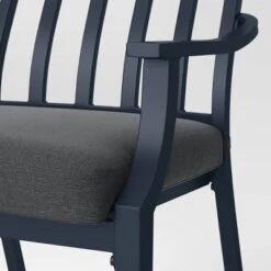 2pc Fairmont Stationary Outdoor Patio Dining Chairs Arm Chairs Black - Threshold™ -Every Space Store GUEST 93b3d878 5c10 4c28 a687 063fbcfa7688