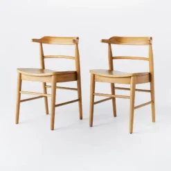 2pk Kaysville Curved Back Wood Dining Chair - Threshold™ Designed With Studio McGee -Every Space Store GUEST 96181127 0bb6 41a1 999c 8f5d44c53b74