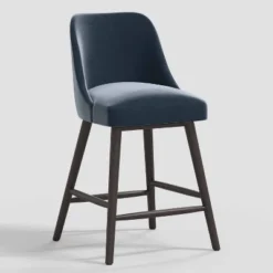 Geller Counter Height Barstool In Shiny Velvet - Threshold™ -Every Space Store GUEST 96359262 3ea2 4d28 ac85 e6aa57e23628