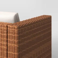 Brookfield Steel Wicker Loveseat - Light Brown - Threshold™ -Every Space Store GUEST 98eccf06 7d43 4dab b2ee 17a0f019ccde