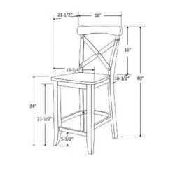 24" Litchfield X-Back Counter Height Barstool - Threshold -Every Space Store GUEST 99407a70 41f2 4da8 bc4b b2a1a245ab59