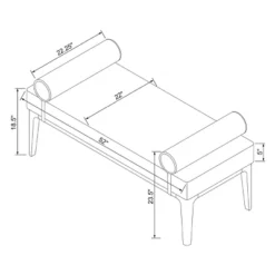 Randolph Bench With Bolster Pillows Linen - Threshold™ Designed With Studio McGee -Every Space Store GUEST 9983e70b 7f9e 4bcf a332 1d6fe6933ce7