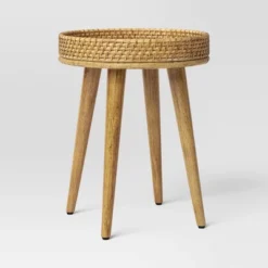 Round Natural Woven Accent Table - Threshold™ -Every Space Store GUEST 9ec8a24a 5b13 4d1b 8539 2a004aebfd6b