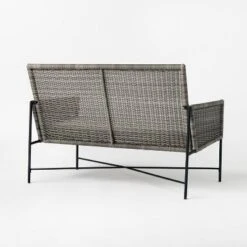 Wicker & Metal X Frame Patio Loveseat - Gray - Threshold™ Designed With Studio McGee -Every Space Store GUEST a007800d 2bb8 49be 8c3b 00a66dcf20a9