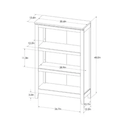 48" Carson 3 Shelf Bookcase - Threshold -Every Space Store GUEST a35a203d 2822 4d50 8eed 8de12cce8680