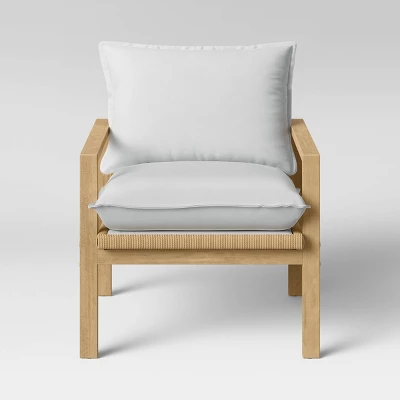 Hallwood Woven Cord Accent Chair Cream - Threshold™ 4 Hallwood Woven Cord Accent Chair Cream - Threshold™ - Image 2