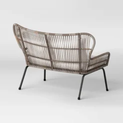 Steel And Wicker Latigo Rust Resistant Outdoor Patio Loveseat Arm Chair Gray - Threshold™ -Every Space Store GUEST a5852e61 5760 44c2 bf78 b6a5f3e3be6f