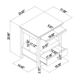 Shelburne Nightstand With Drawer/Shelf - Threshold™ -Every Space Store GUEST ab93581e 1081 48d1 8a6b 8e5321dbf361