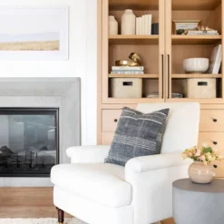 Mercer Rolled Upholstered Arm Chair With Casters Cream - Threshold™ Designed With Studio McGee -Every Space Store GUEST ae5dadb5 a93e 4e44 a1be e214b80dc4bd