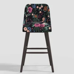 Geller Modern Counter Height Barstool In Botanical Grant Floral Ink - Threshold™