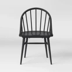 2pk Adwolf Rounded Spindle Dining Chairs Black - Threshold™ -Every Space Store GUEST b73366f6 2ccc 4621 929a 1dd8fc28ea92