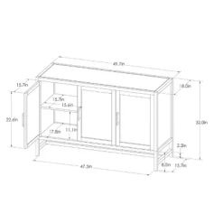 Warwick 3 Door Accent TV Stand For TVs Up To 59" - Threshold™ -Every Space Store GUEST ba5cd40d 7348 4de0 bac8 5ec1775d8cb4
