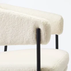 Rosemead Metal Frame And Rounded Back Faux Sherling Accent Chair Cream - Threshold™ Designed With Studio McGee -Every Space Store GUEST bc7199d6 1916 4a4f 8b00 26e4dc0ed263