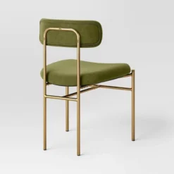Orion Luxe Dining Chair With Brass Legs Olive Green Velvet - Threshold™ -Every Space Store GUEST bd8c2c24 3b6e 489d 8089 ea0e4734f388