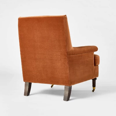 Mercer Rolled Upholstered Armchair With Casters - Threshold™ Designed With Studio McGee 5 Mercer Rolled Upholstered Armchair With Casters - Threshold™ Designed With Studio McGee - Image 3