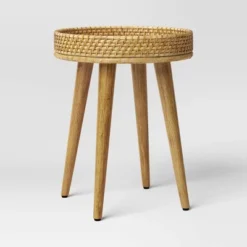 Round Natural Woven Accent Table - Threshold™ -Every Space Store GUEST c12f9529 a00e 4be5 abf1 a95f146a8a92