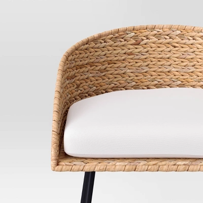 Landis Woven Backed Counter Height Barstool With Cushion - Threshold™ 6 Landis Woven Backed Counter Height Barstool With Cushion - Threshold™ - Image 4