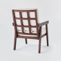 Grantsville Wood Frame Accent Chair With Grid Back - Threshold™ Designed With Studio McGee -Every Space Store GUEST c413361e a903 45e3 9f19 7ac166bd22f3