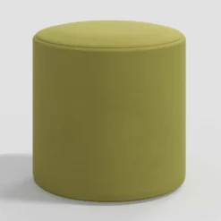 Round Thalia Ottoman In Velvet - Skyline Furniture -Every Space Store GUEST c7225e9d 6b0c 40d2 9b8d a619e74b258f