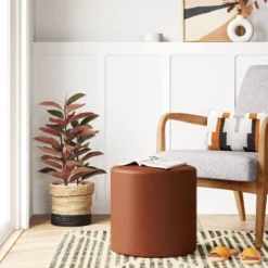 Bodrum Round Upholstered Ottoman - Threshold™ 11 Bodrum Round Upholstered Ottoman - Threshold™ -Every Space Store GUEST ca7d743f 332e 428f 8a48 d0e8f3c9b464