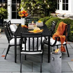 Fairmont Rectangle Steel Patio Dining Table, Outdoor Furniture - Black - Threshold™ -Every Space Store GUEST cc103f92 5bc1 4c8b bbcb d72cc712cef0