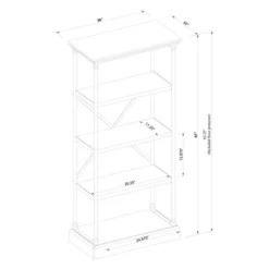 65" Conway Cast Iron Bookshelf Gray - Threshold™ -Every Space Store GUEST cff59df7 5d9c 42a0 8f0f 8fed32364e22