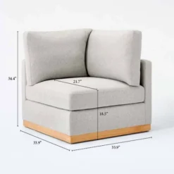 Woodland Hills Modular Sectional Corner Light Gray - Threshold™ Designed With Studio McGee -Every Space Store GUEST d13a80c0 94a7 4a14 807c 01f454d7e453