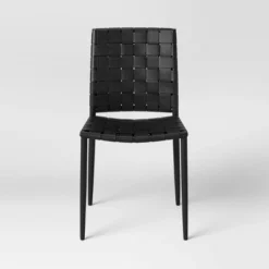 Wellfleet Woven Leather Metal Base Dining Chair - Threshold™ -Every Space Store GUEST d277a128 5ebe 419f 8c46 04f8da2a89bf