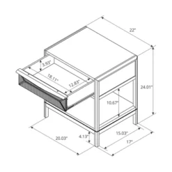 Withania Accent Table - Threshold™: Wood Composite, Decorative Storage Cabinet With Drawer -Every Space Store GUEST d7410f7a cef9 42e1 9c25 c07e0163c7b8